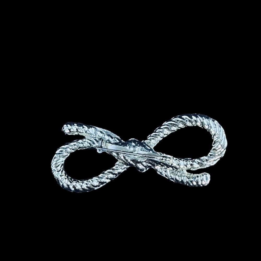 Gold Tone Rope Bow Brooch - Picture 4 of 5